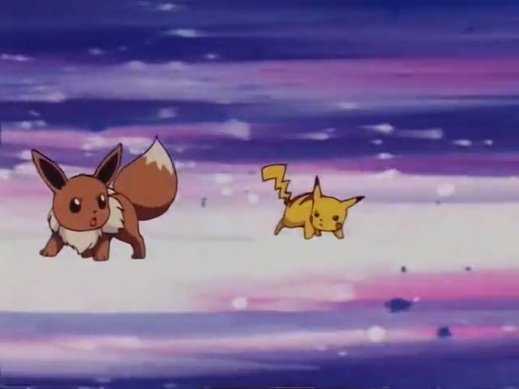 Pikachu uses Agility against Eevee by Advanceshipper2021 on DeviantArt