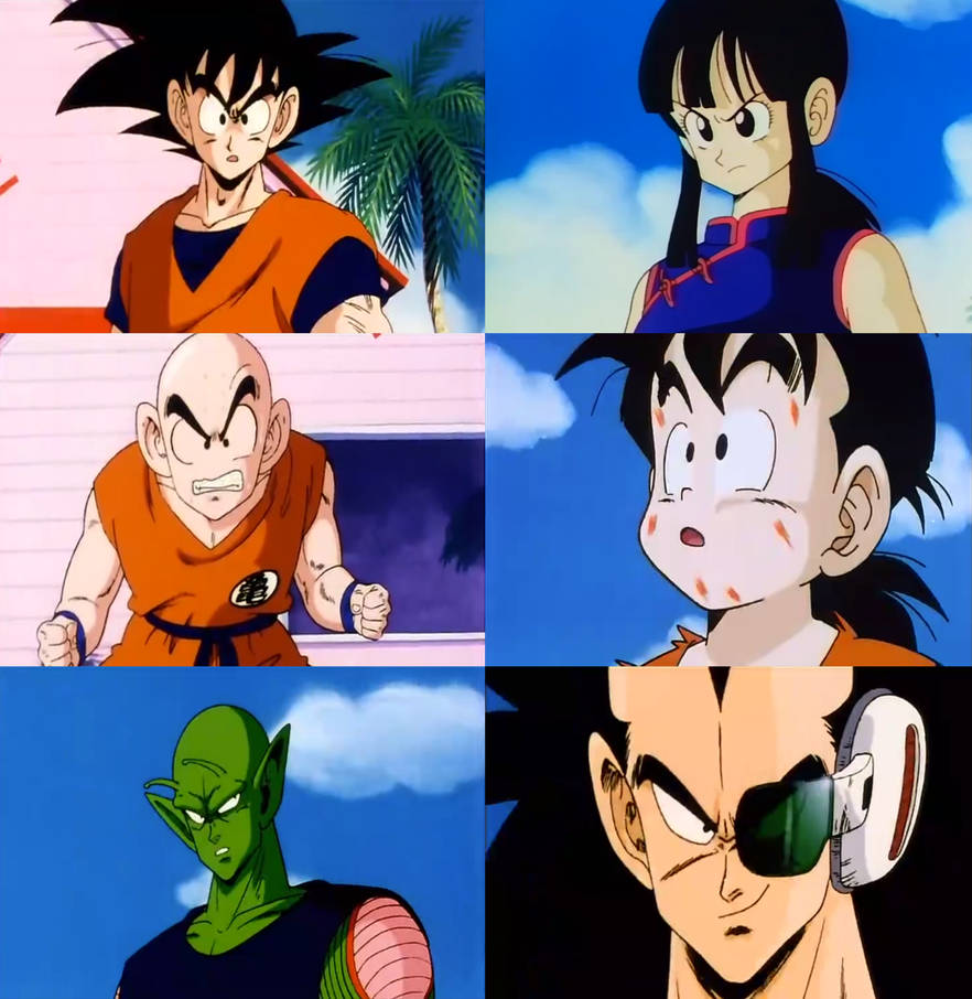 Goku and the others meet Raditz for the first time by ...