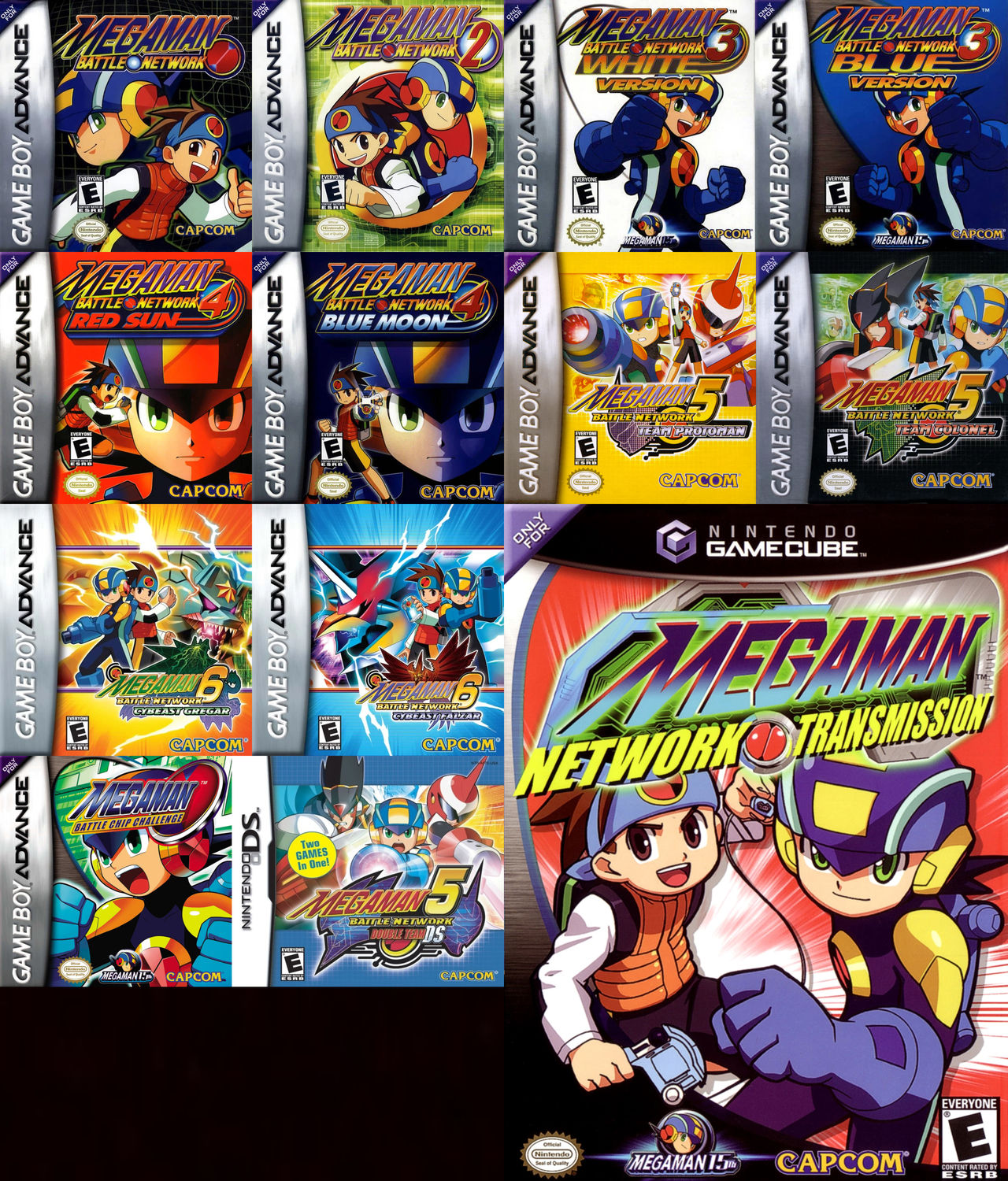 All eight Mega Man Battle Network Games by Advanceshipper2021 on DeviantArt