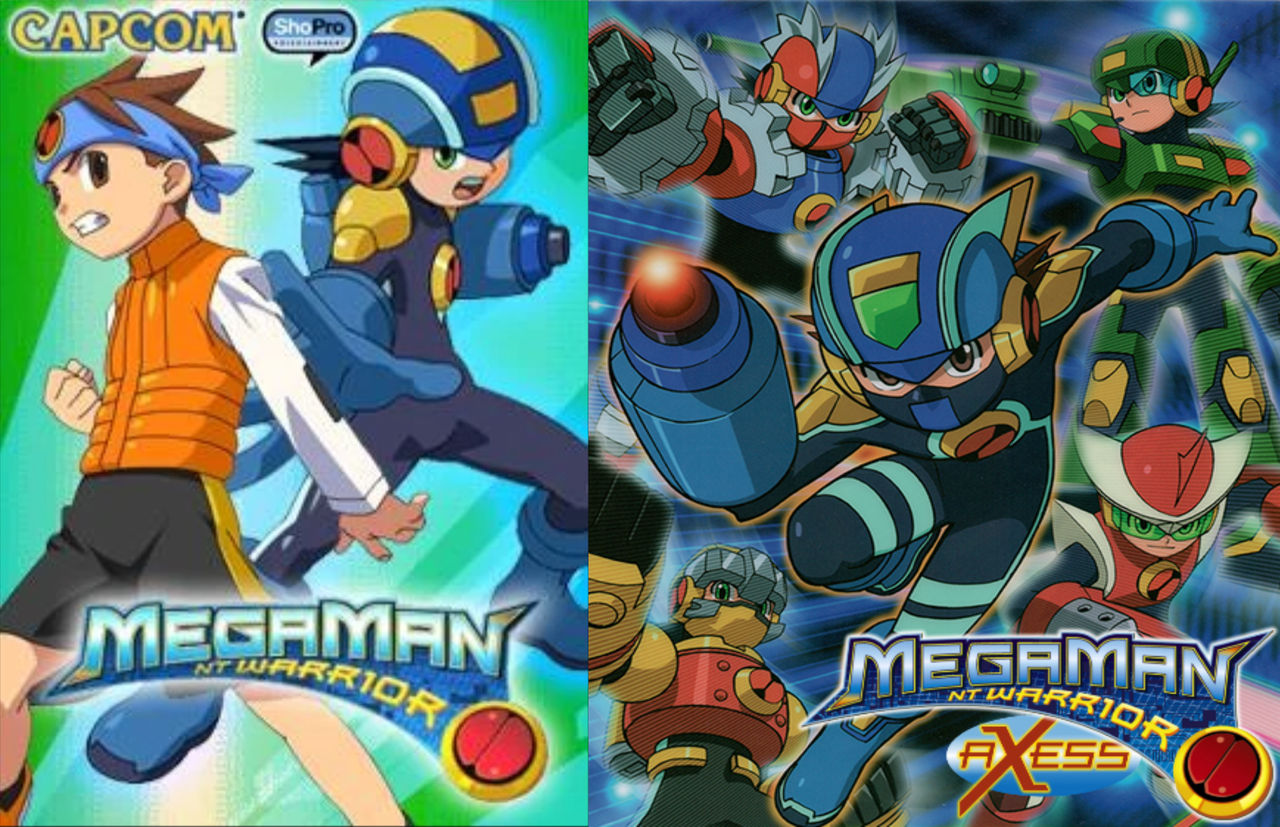 Mega Man NT Warrior and Mega Man NT Warrior Axess by Advanceshipper2021