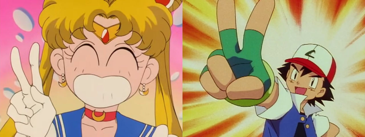 Ash and Sailor Moon's respective peace signs by Advanceshipper2021 on ...