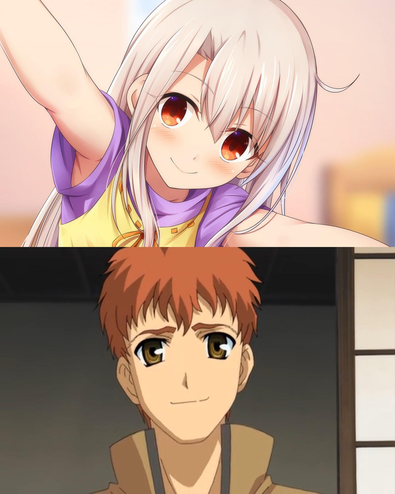 Illya wants to hug her brother, Shirou by Advanceshipper2021 on DeviantArt