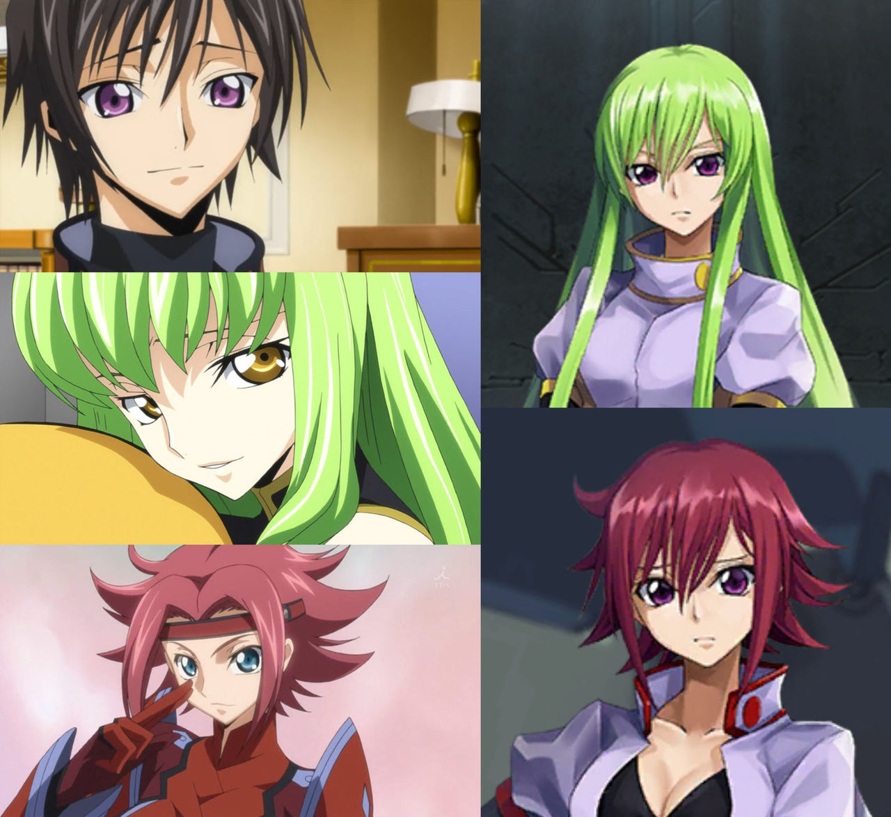 Lelouch, C.C., and Kallen with their daughters by Advanceshipper2021 on ...