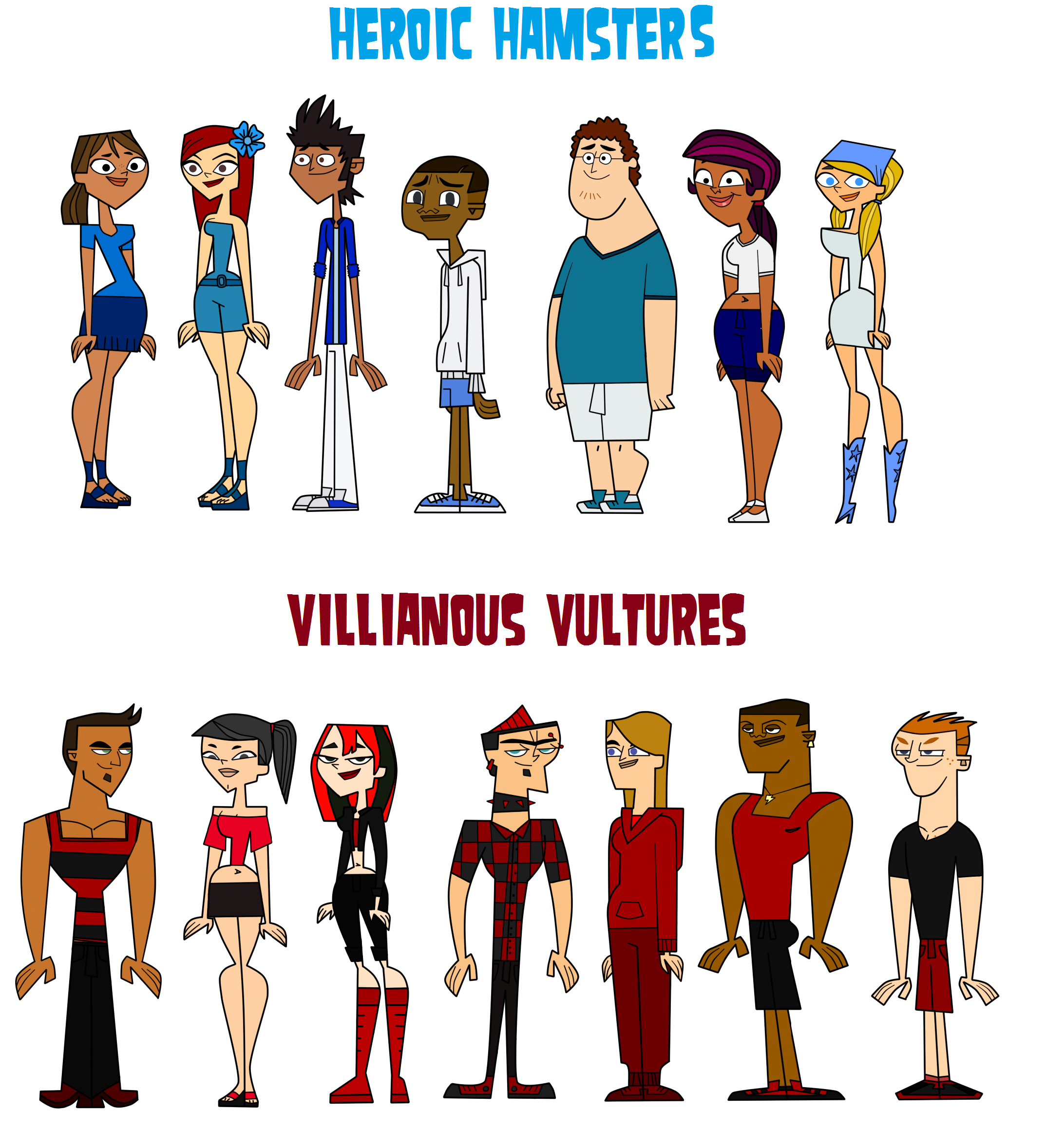 Total Drama Characters Art