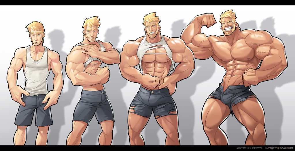 Commission Muscle Growth Sequence by silverjow on DeviantArt