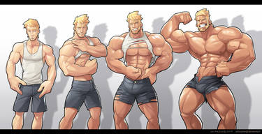 Commission - Muscle Growth Sequence