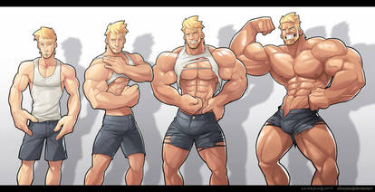 Commission - Muscle Growth Sequence