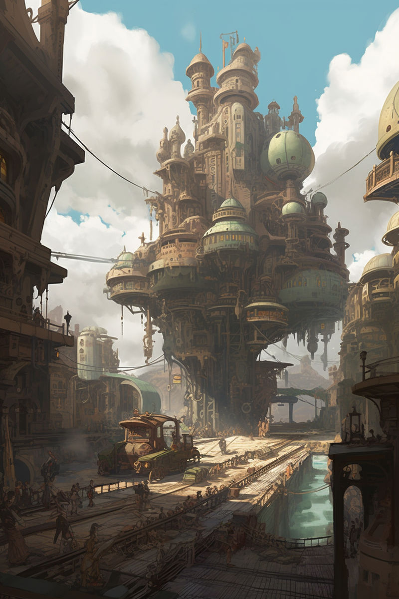 Steampunk City Concept Art Magic The Gathering Bloomburrow Concept steampunk-city-concept-art-magic-the-gathering-bloomburrow-concept