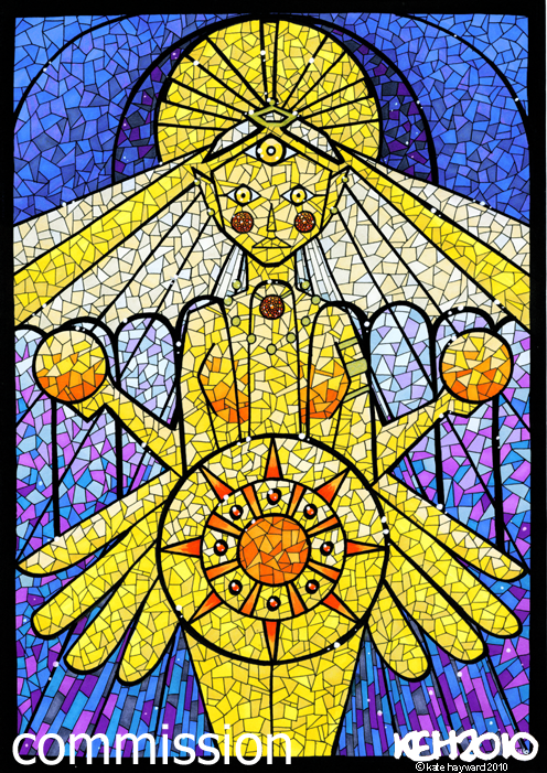 Sun Goddess Glass Window by keh-arts