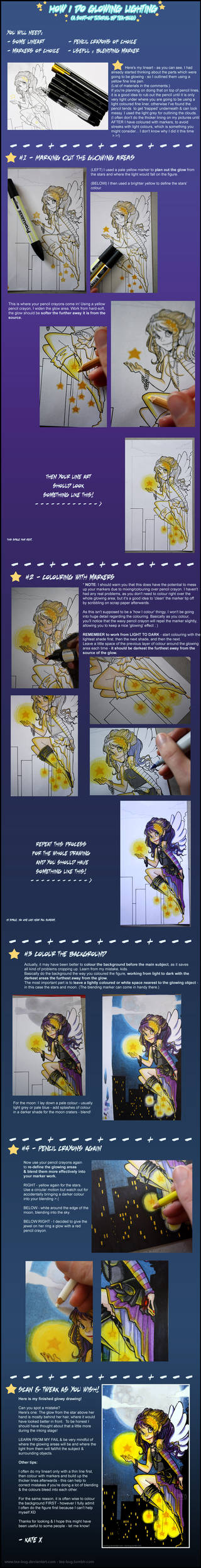 how i do glowing lighting marker art