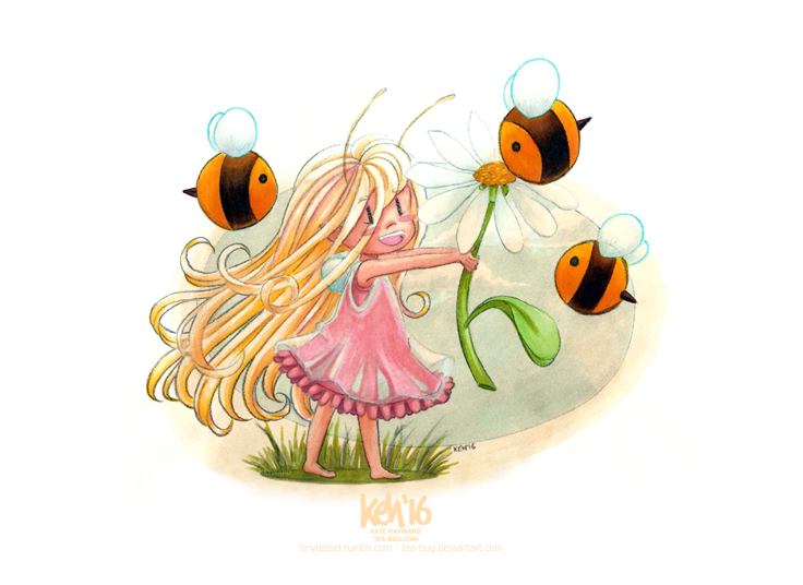 Teasel + Bees by keh-arts