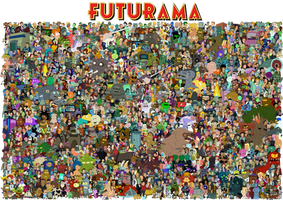 The cast of Futurama