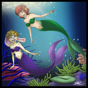 Commission: Mythical Mermaids