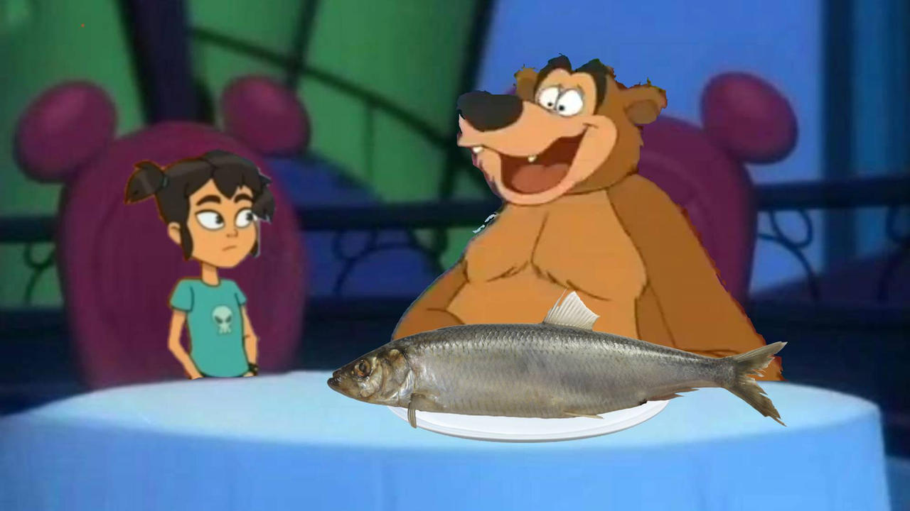 Humphrey the Bear ready to eat a big Fish by MultiVerseDefender10 on ...