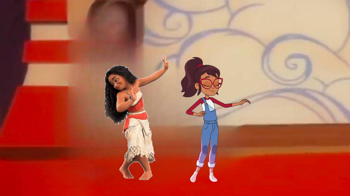 Moana and Hailey hula dancing by MultiVerseDefender10 on DeviantArt