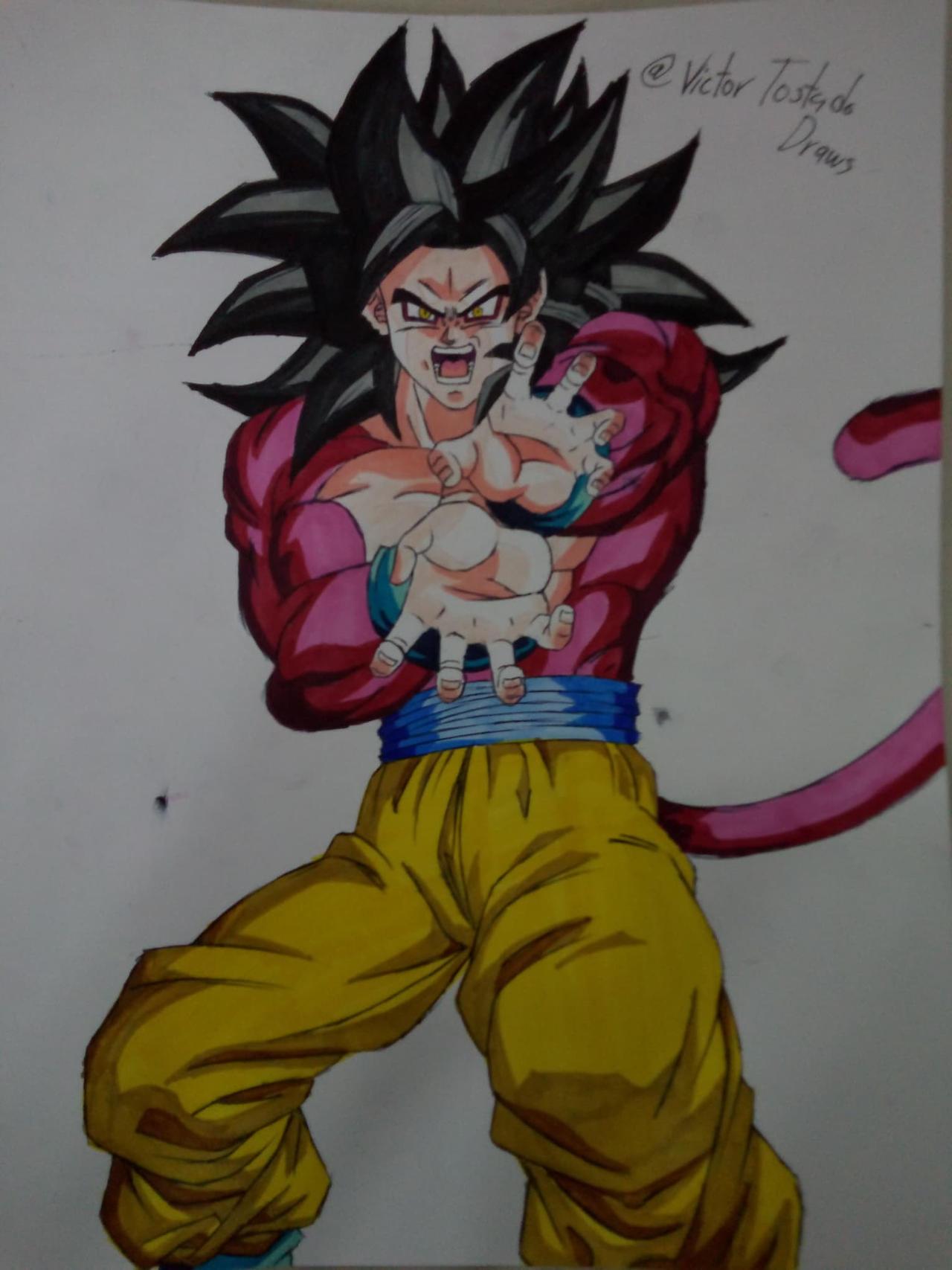 Goku SSJ4 (Dibujo) by VictorTostado on DeviantArt