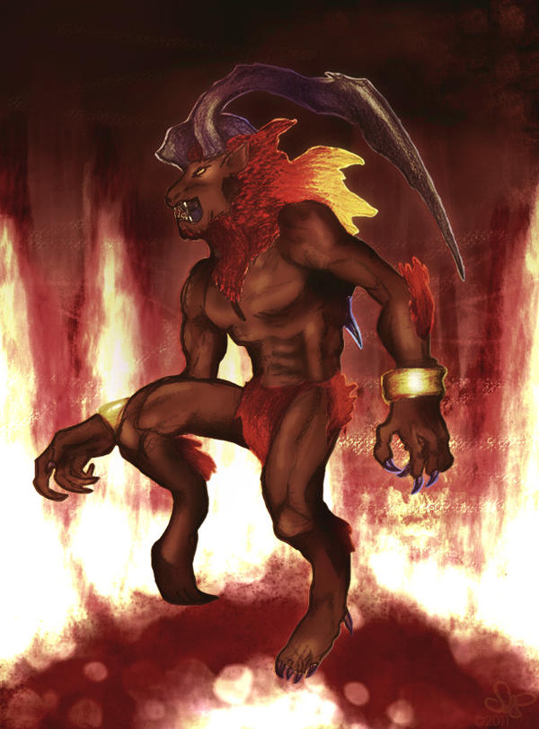 Simple Ifrit Ifrit - sketch practice by Azrelae on DeviantArt