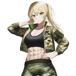 Blonde Military Girl
