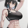 Black Haired Fitness Girl 2
