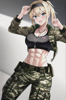 Blonde Military Girl 21