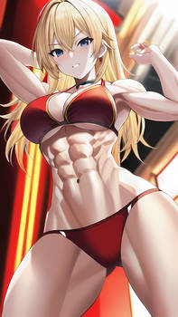 Blonde Red Bikini Girl 7