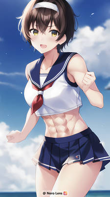 Brunette Sailor Fuku Girl 4