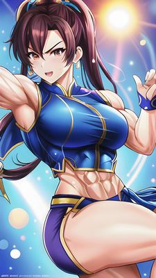Chun-Li with Abs (Anime)
