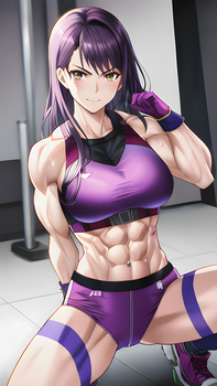 Kate Bishop with Abs 7 (Anime)