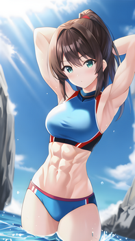 Brunette Diver Girl 4