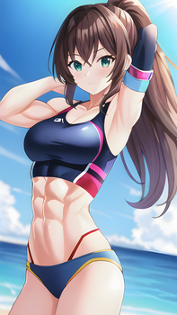 Brunette Diver Girl 8