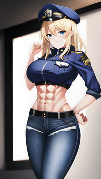 Blonde Police Girl 3