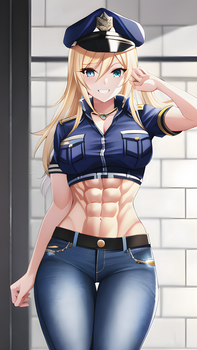 Blonde Police Girl 5