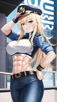 Blonde Police Girl 7