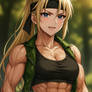 Sonya Blade with Abs 7 (ChatGPT anime style)