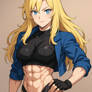 Black Canary with Abs 2 (ChatGPT anime style)