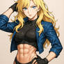 Black Canary with Abs 3 (ChatGPT anime style)