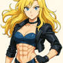 Black Canary with Abs 4 (ChatGPT anime style)