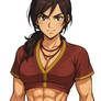 Chloe Frazer with Abs (ChatGPT anime style)