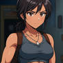 Chloe Frazer with Abs 3 (ChatGPT anime style)