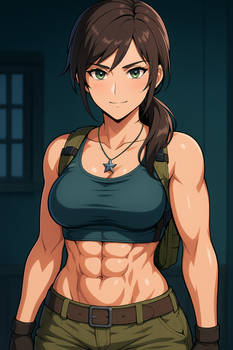 Chloe Frazer with Abs 4 (ChatGPT anime style)