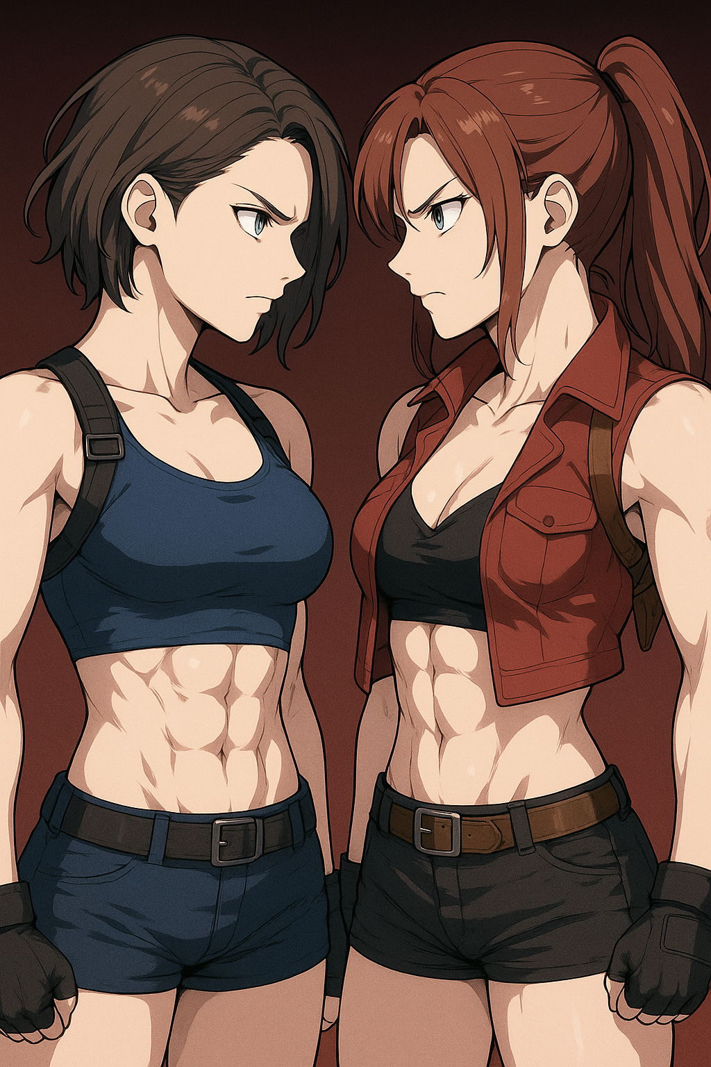 Jill Valentine VS. Claire Redfield 2 (anime style)