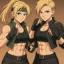 Sonya Blade and Cassie Cage (ChatGPT anime style)