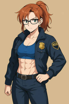 Barbara Gordon with Abs 3 (ChatGPT anime style)