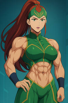 Mera with Abs (ChatGPT anime style)