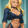 Black Canary with Abs 9 (ChatGPT anime style)