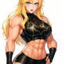 Black Canary with Abs 10 (ChatGPT anime style)