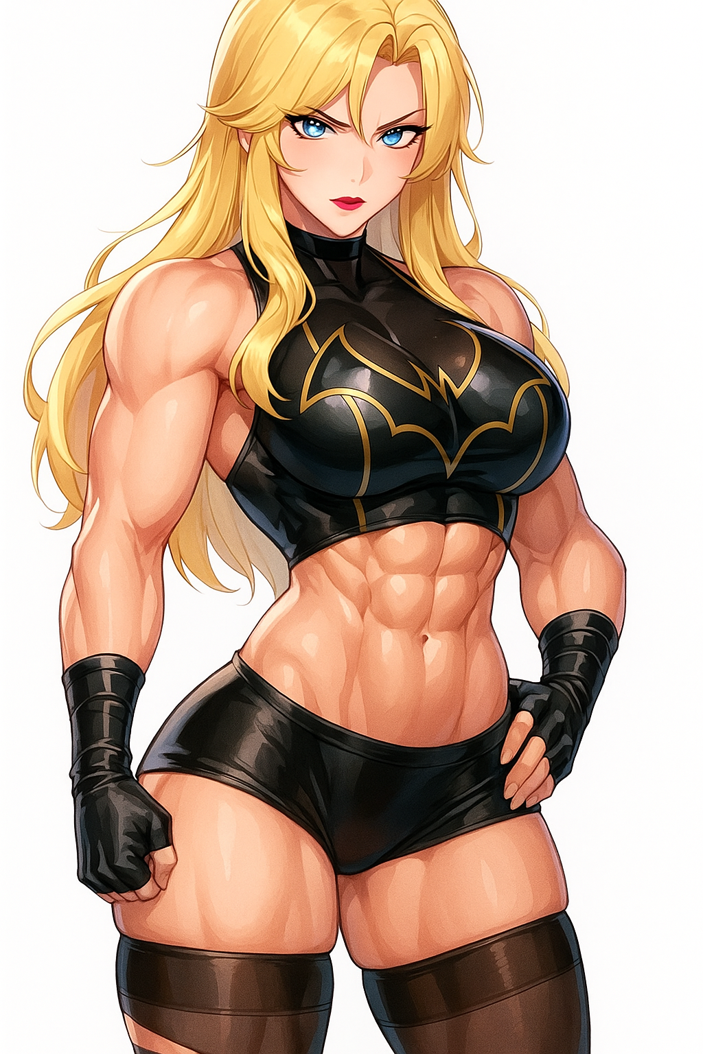 Black Canary with Abs 10 (ChatGPT anime style)