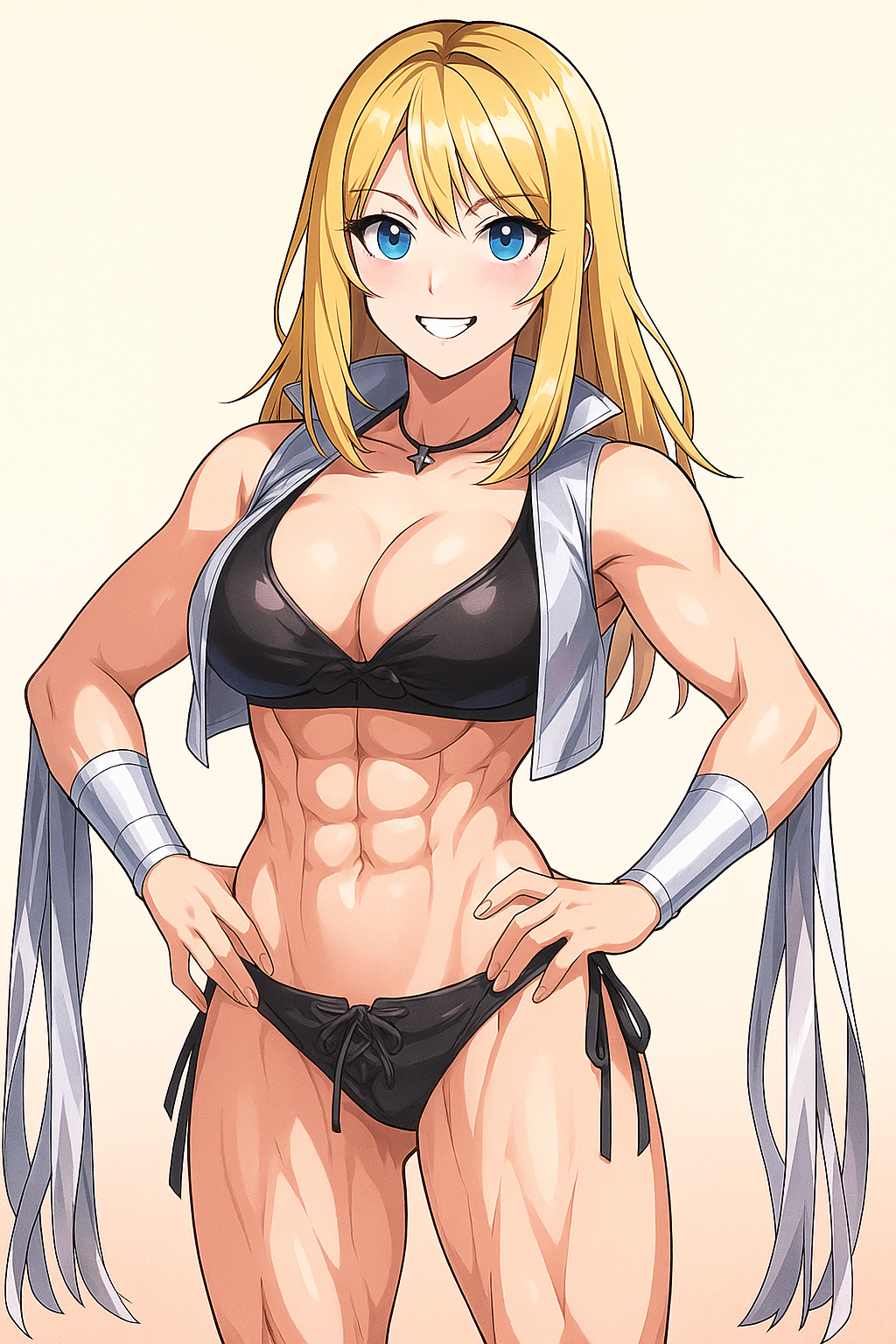 Tina Armstrong with Abs 4 (ChatGPT anime style)