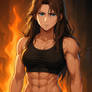 Sarah Connor with Abs (ChatGPT anime style)