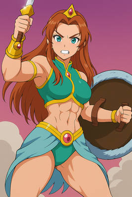 Teela with Abs (ChatGPT anime style)